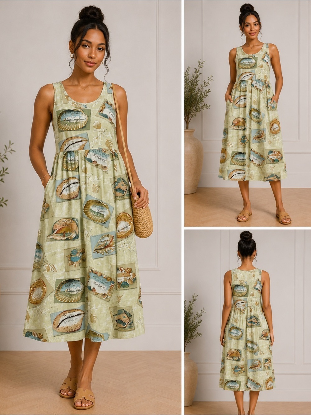 Vintage Jams World Maxi Dress XS Hawaii Rayon Souvenir Print Resort Luxe